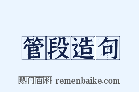 管段造句是什么意思的图片